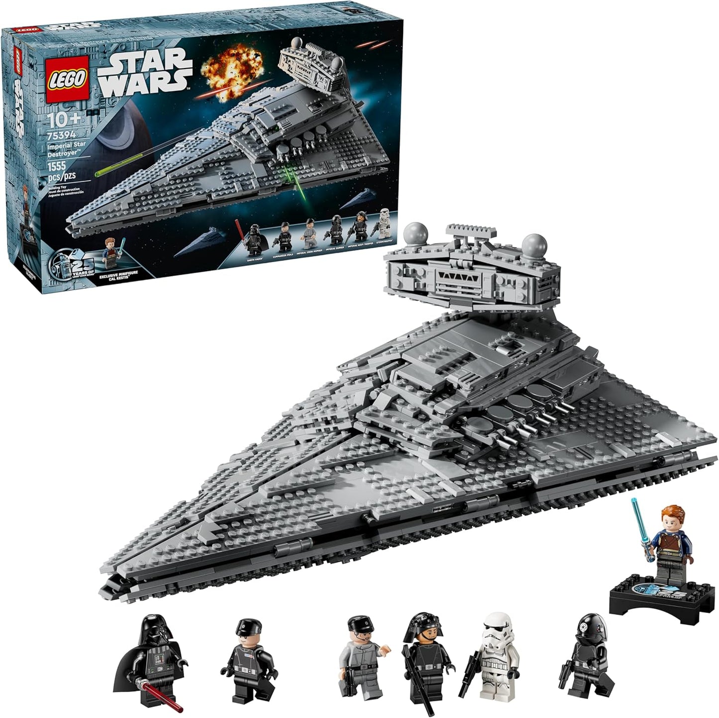 LEGO Star Wars Imperial Star Destroyer Building Toys Set Ideas for Kids, Boys & Girls, Ages 10+ - W/Star Wars Darth Vader & 6 Minifigure Toys - 75394