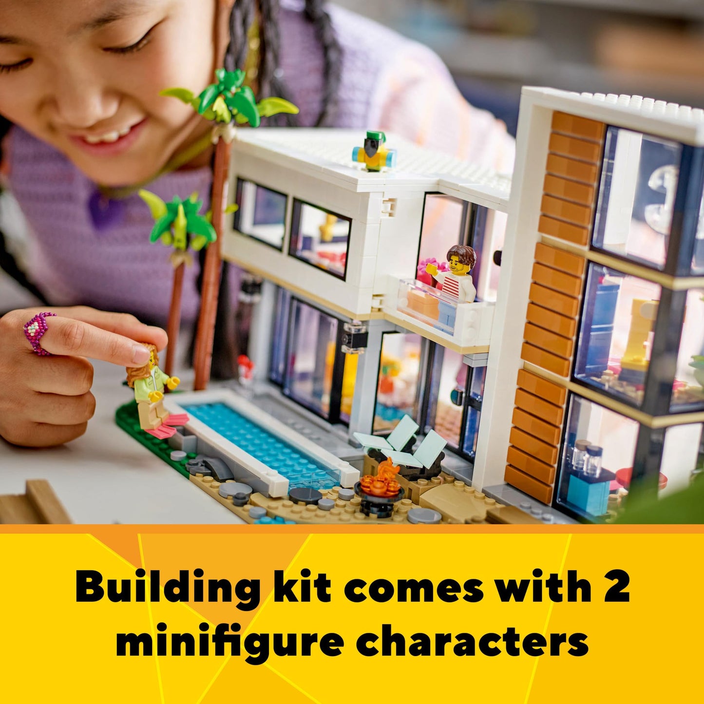 LEGO Creator 3 in 1 Modern House Toy to 3-Story City Building to Forest Cabin, Model House Playset for Kids, Art Building Sets, Gift Idea for Boys and Girls Ages 9 and Up, 31153