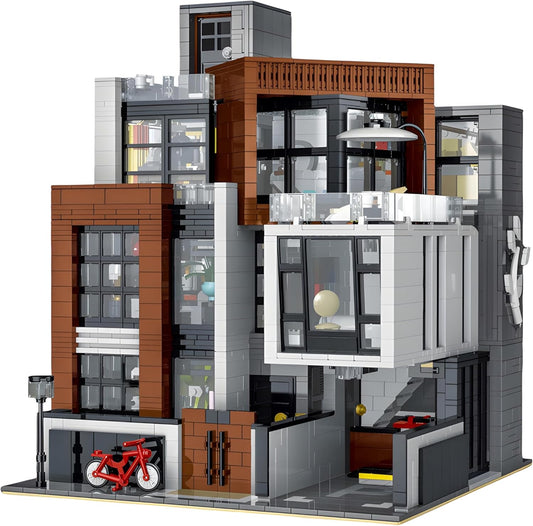 General Jim's Modern Cubist Villa Modular City Building Blocks MOC Bricks Set | Compatible with Lego City Sets and Other Major Brands